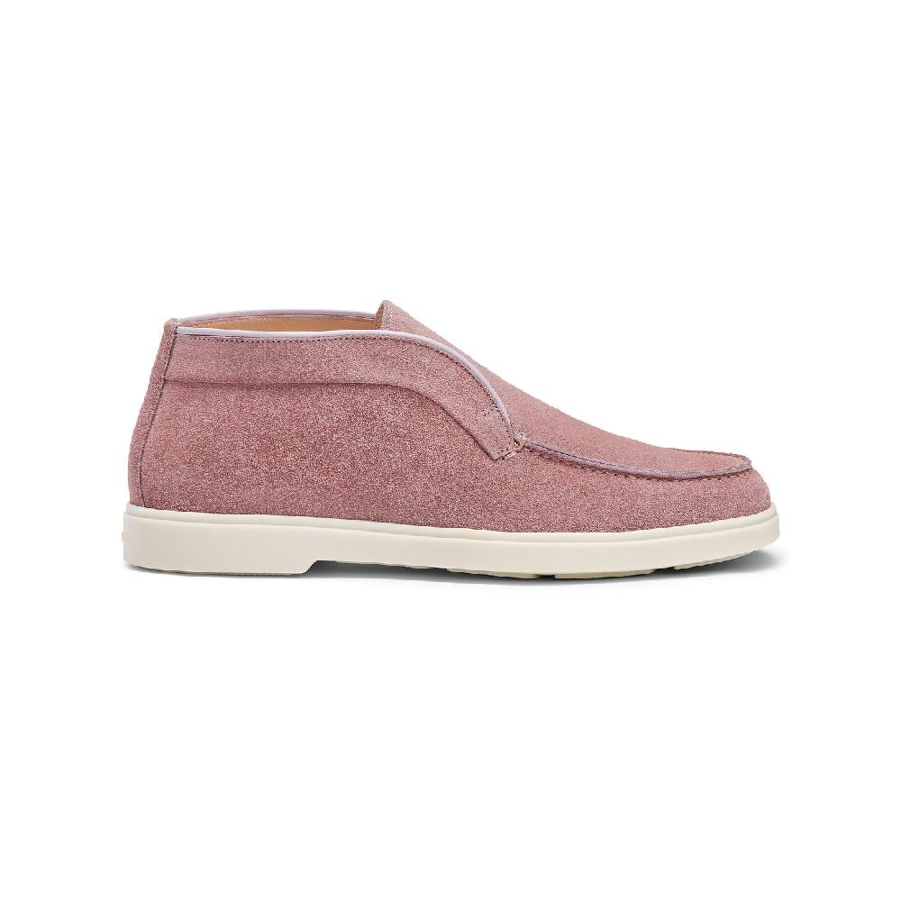 Santoni Stivaletto desert da donna in suede rosa Novità