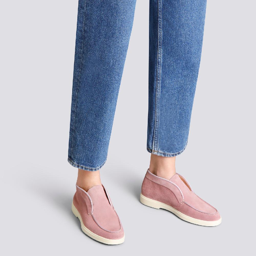 Santoni Stivaletto desert da donna in suede rosa Novità