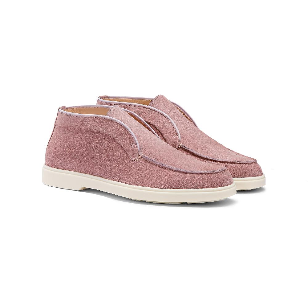 Santoni Stivaletto desert da donna in suede rosa Novità