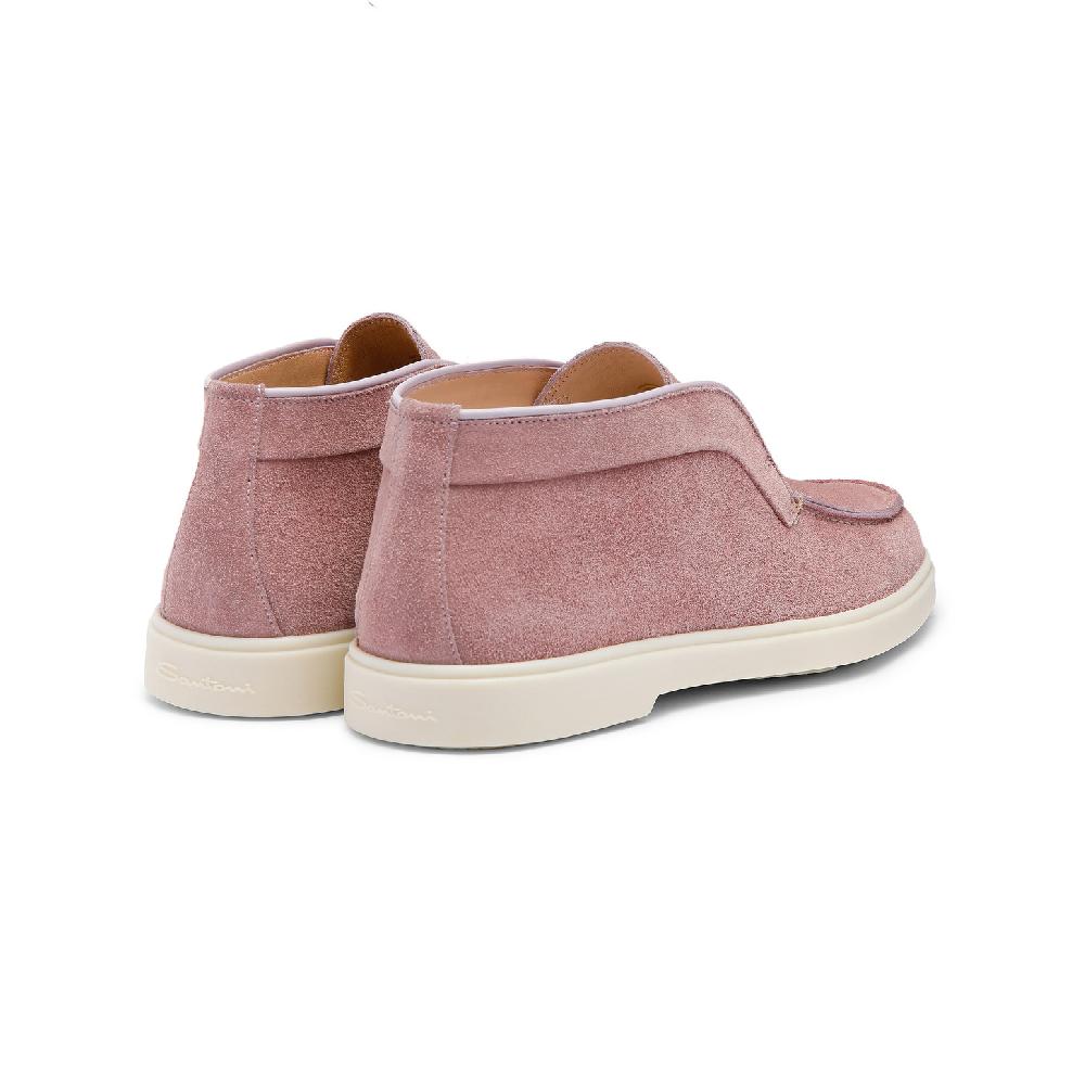 Santoni Stivaletto desert da donna in suede rosa Novità
