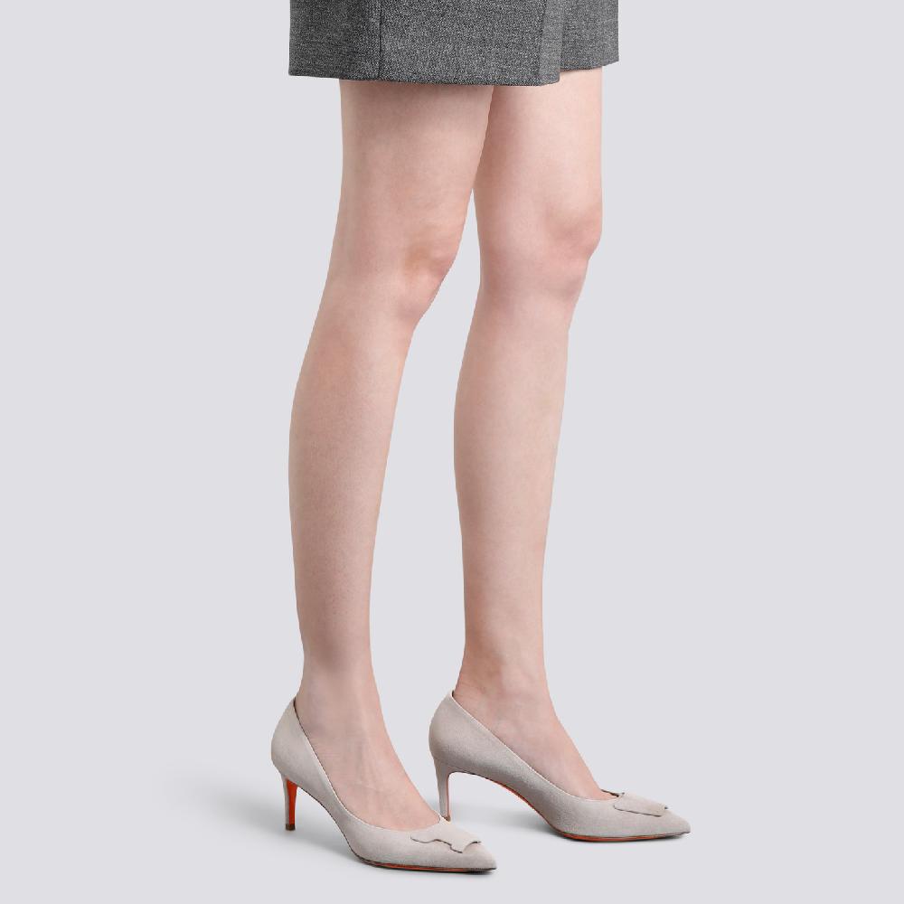 Santoni Décolletés tacco medio Santoni Sibille da donna in suede beige Italia