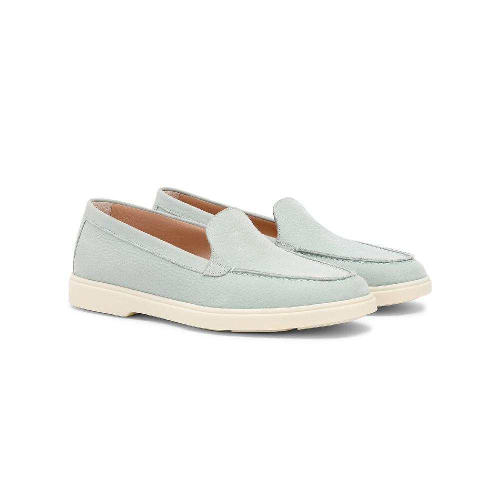 Santoni Mocassino da donna in nabuk azzurro 2025