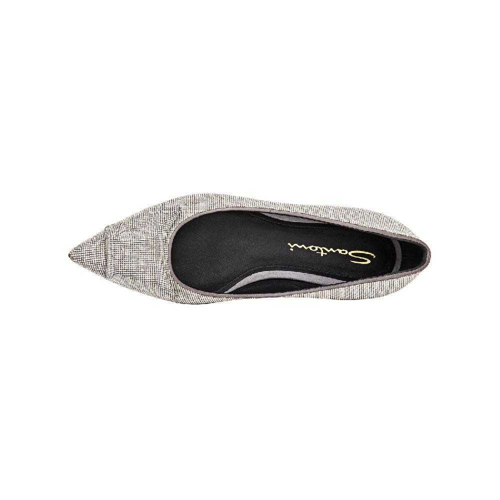 Santoni Ballerina da donna in strass argento Spedizione Gratuita