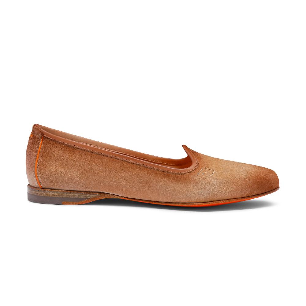 Santoni Mocassino da donna in suede rosa Pezzi Unici