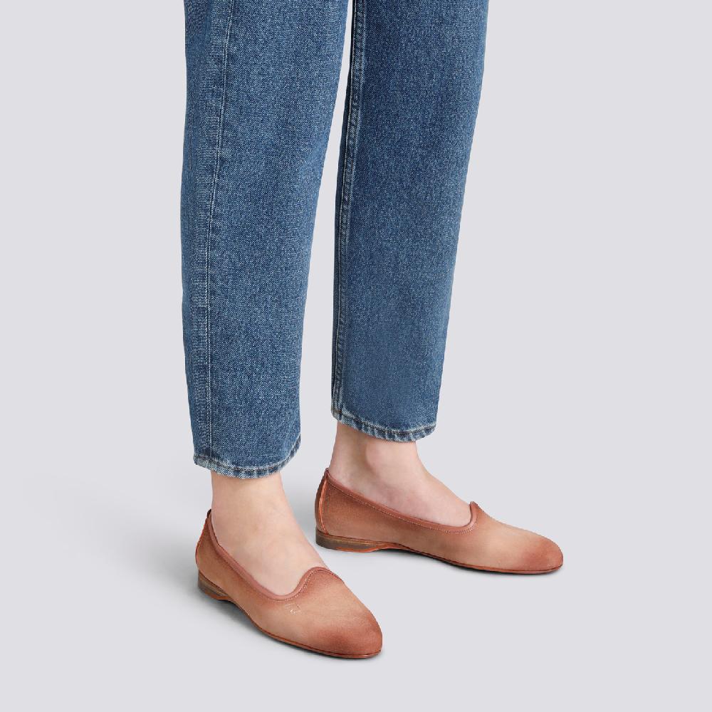 Santoni Mocassino da donna in suede rosa Pezzi Unici