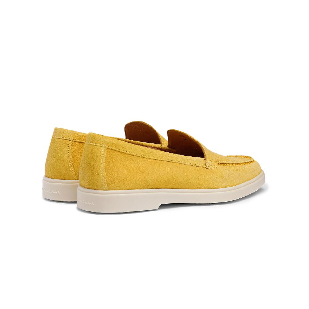 Santoni Mocassino da donna in suede giallo Fino Al -60%