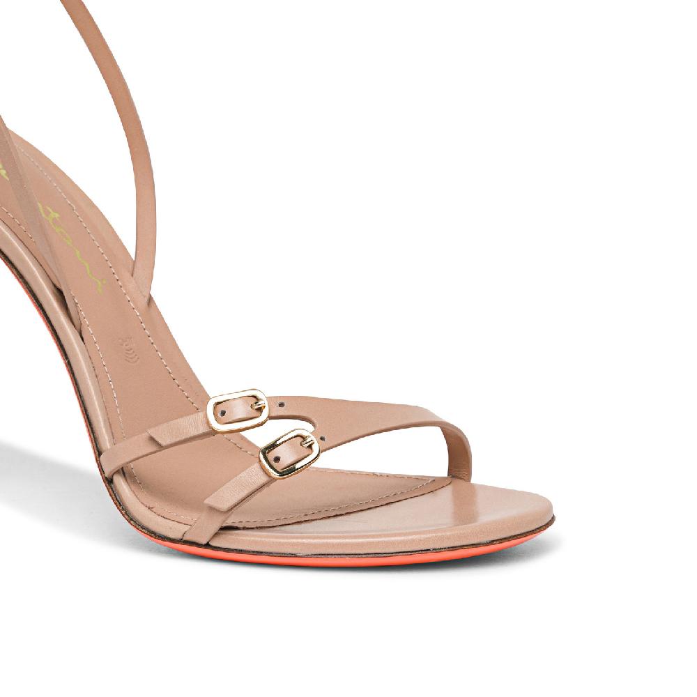 Santoni Sandalo tacco alto da donna in pelle rosa Presa