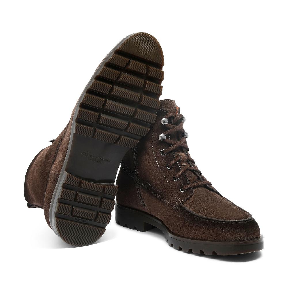 Santoni Stivaletto da uomo in suede testa di moro Vendita