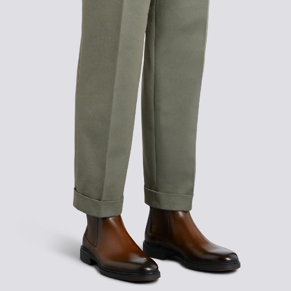 Santoni Stivaletto Easy da uomo in pelle testa di moro Novità