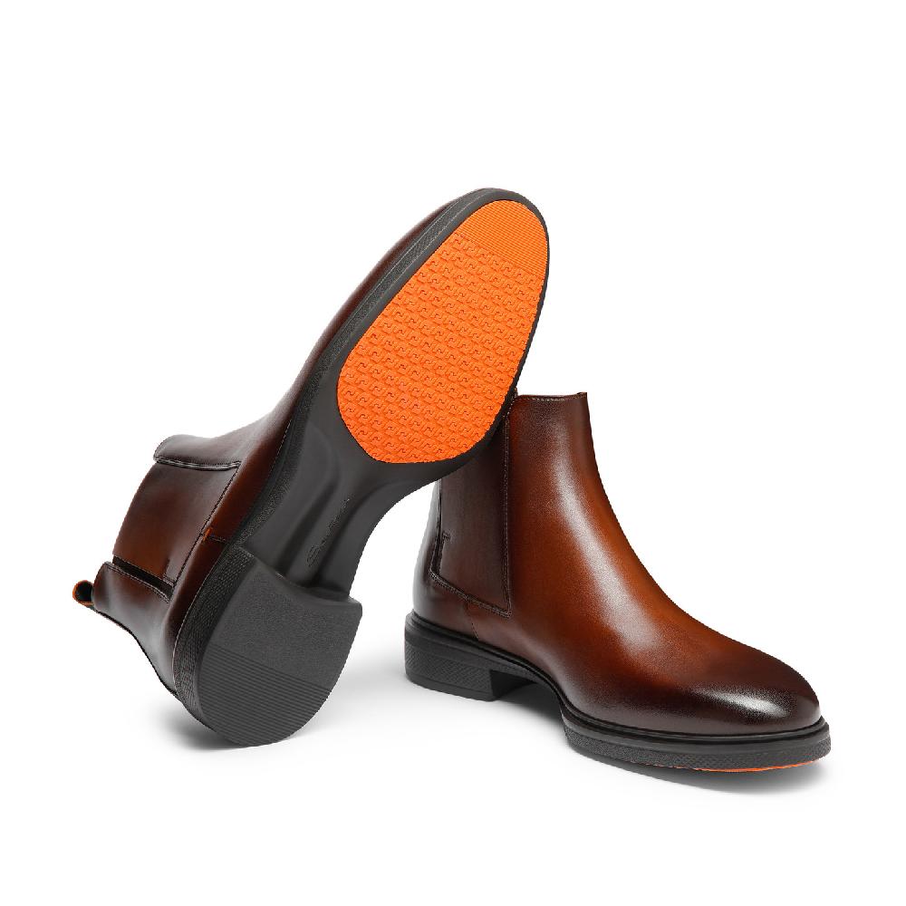 Santoni Stivaletto Easy da uomo in pelle testa di moro Novità
