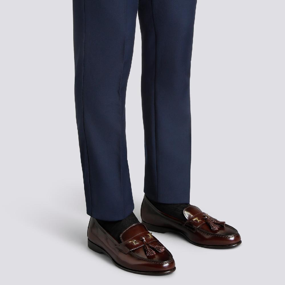 Santoni Mocassino Andrea con nappe da uomo in pelle bordeaux Outlet