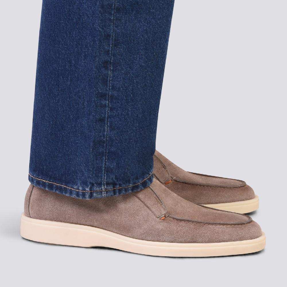 Santoni Stivaletto desert da uomo in suede tortora Italia