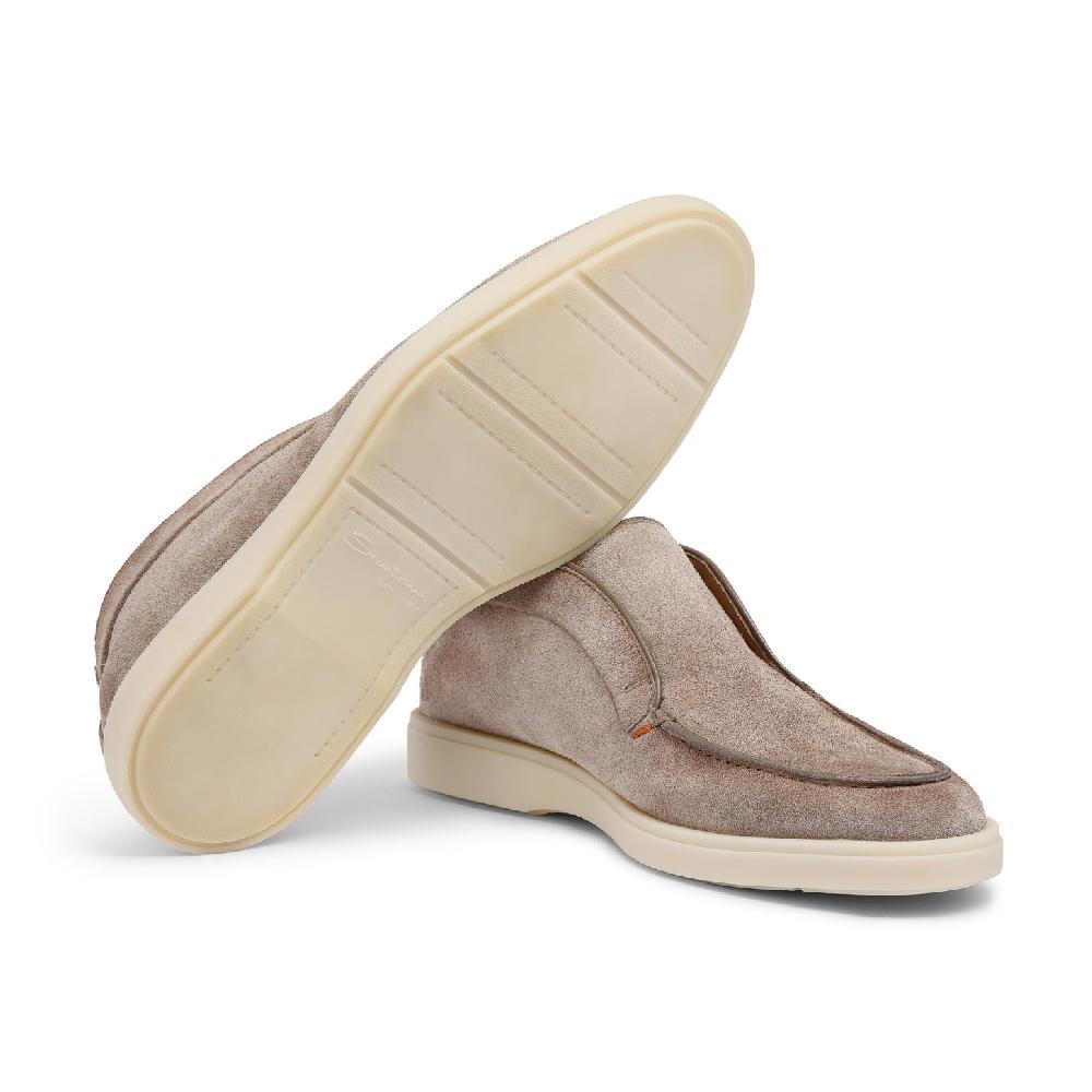 Santoni Stivaletto desert da uomo in suede tortora Italia