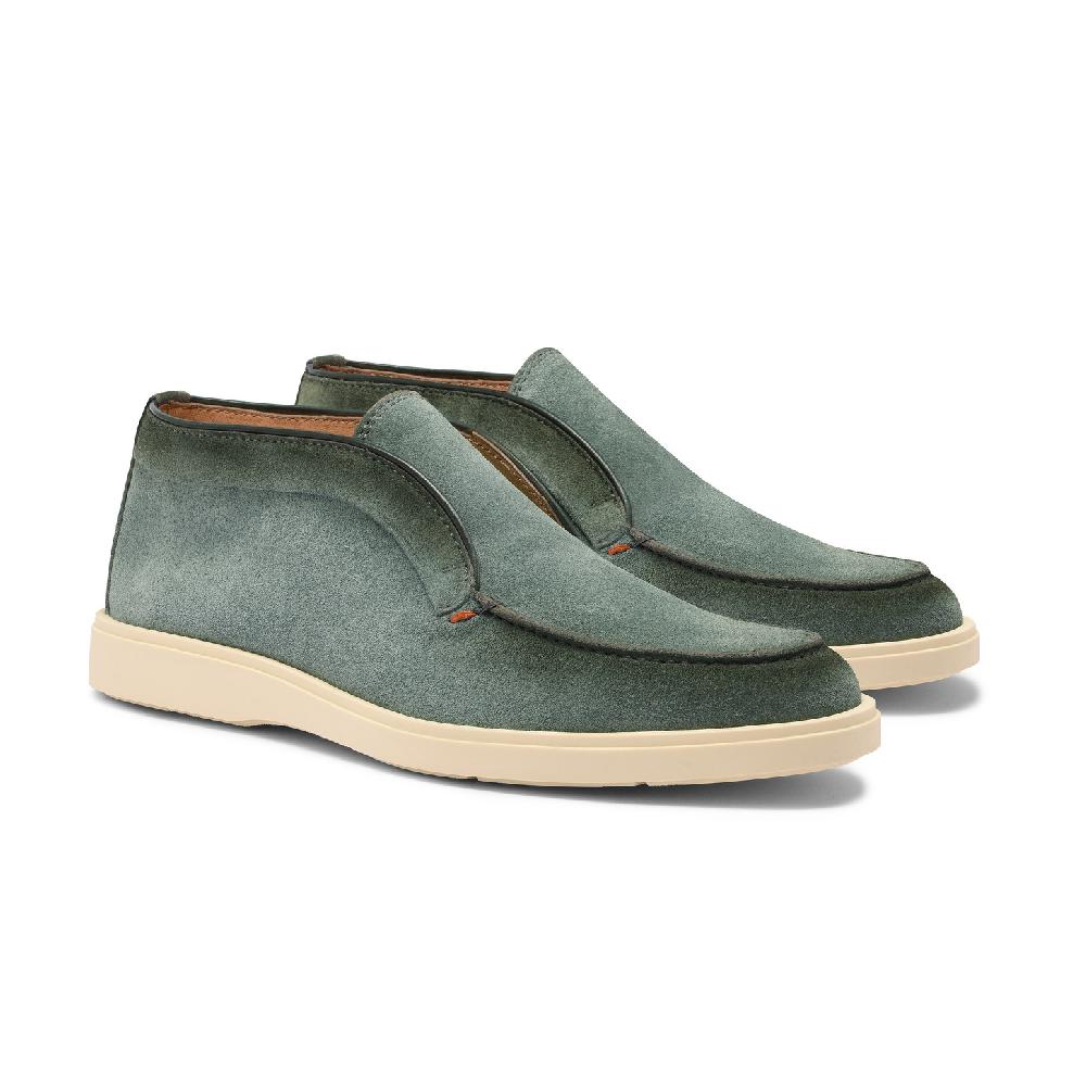 Santoni Stivaletto desert da uomo in suede petrolio 2025