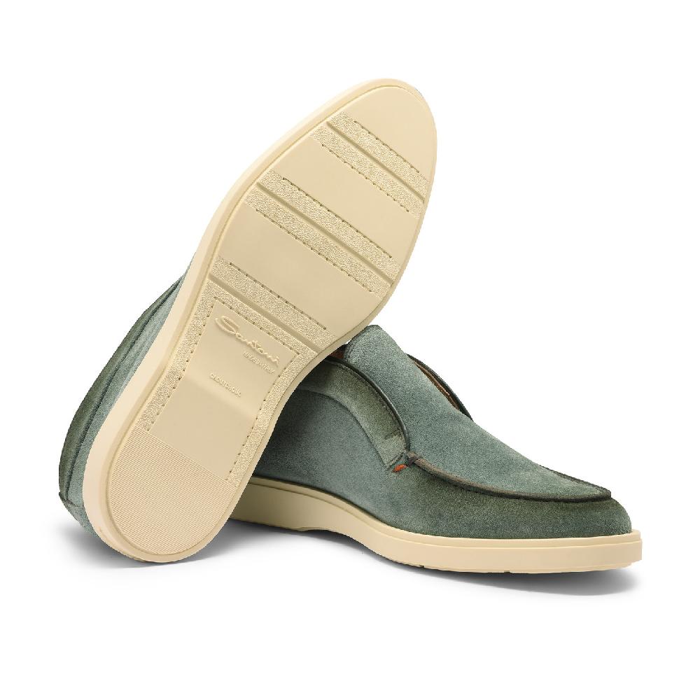 Santoni Stivaletto desert da uomo in suede petrolio 2025