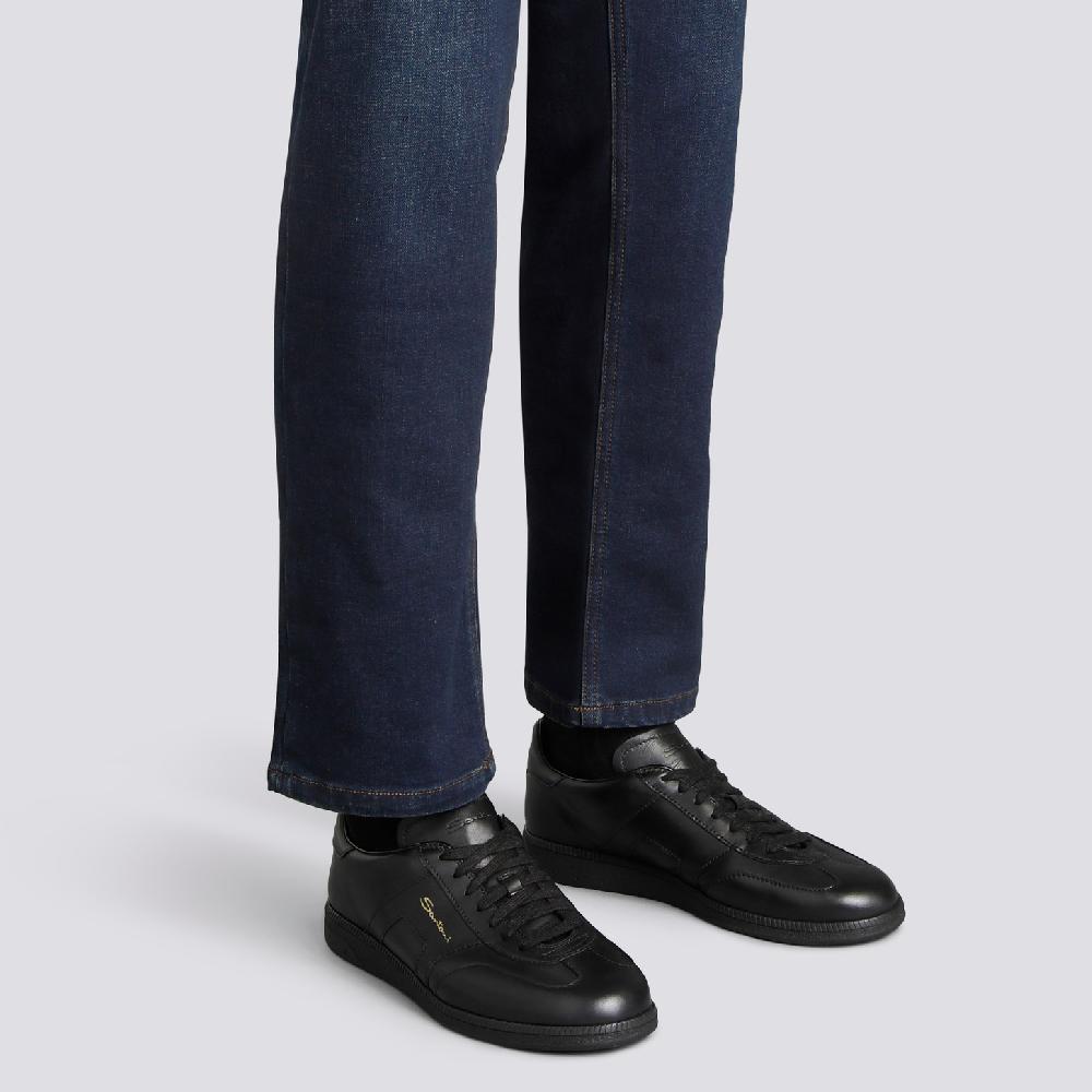 Santoni Sneaker DBS Oly da uomo in pelle nera Ritorno libero