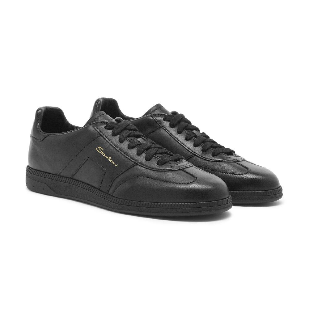 Santoni Sneaker DBS Oly da uomo in pelle nera Ritorno libero