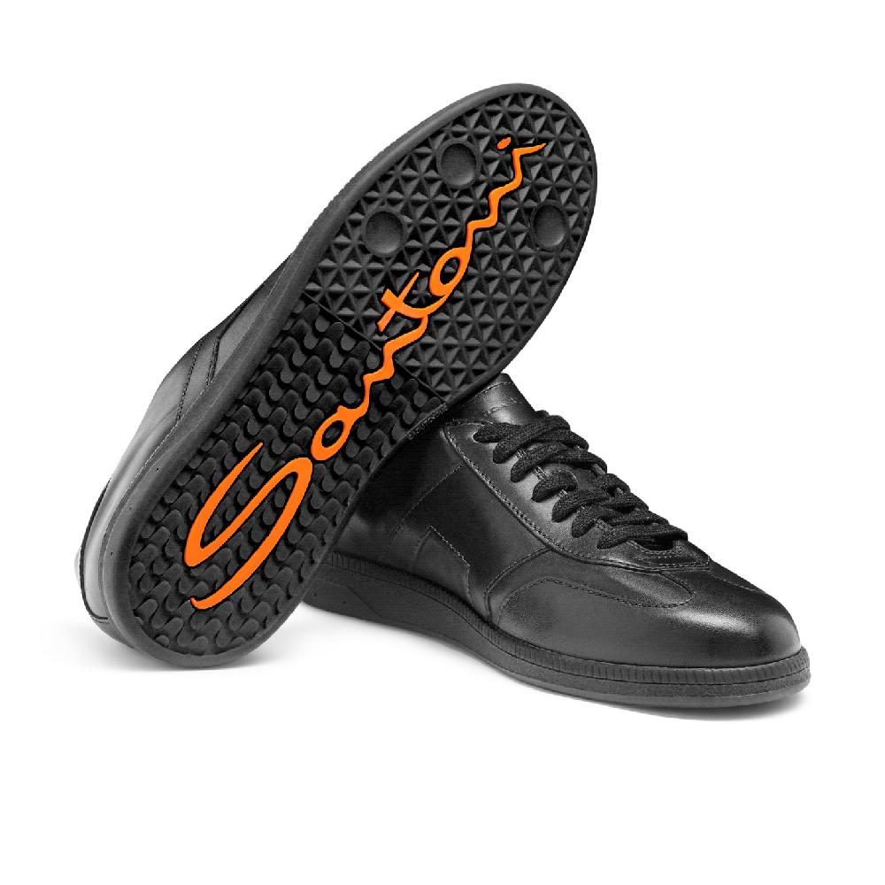 Santoni Sneaker DBS Oly da uomo in pelle nera Ritorno libero