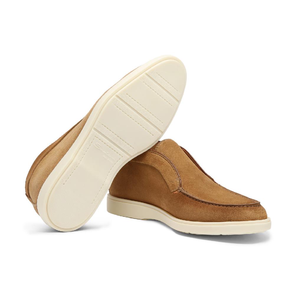 Santoni Stivaletto desert da uomo in suede marrone Nuova