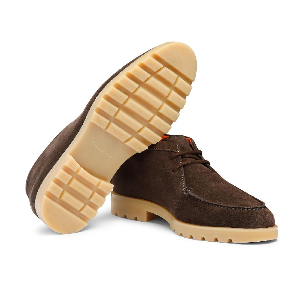 Santoni Stivaletto desert da uomo in suede marrone Italia