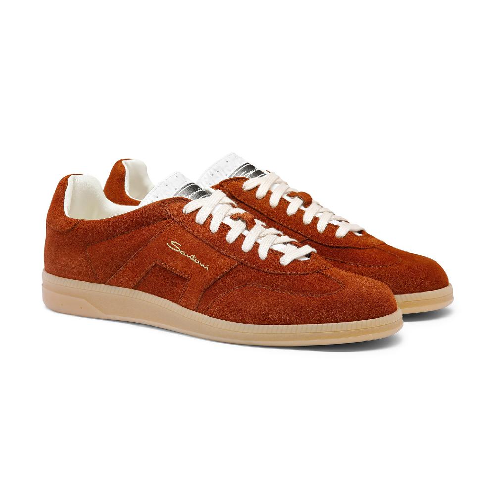 Santoni Sneaker DBS Oly da uomo in suede marrone Sconto