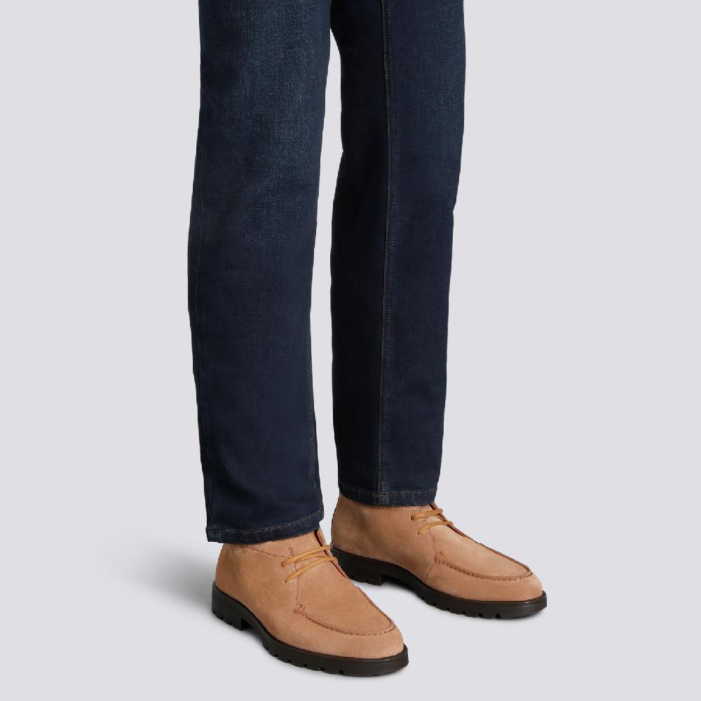 Santoni Stivaletto desert da uomo in suede marrone chiaro Offerta