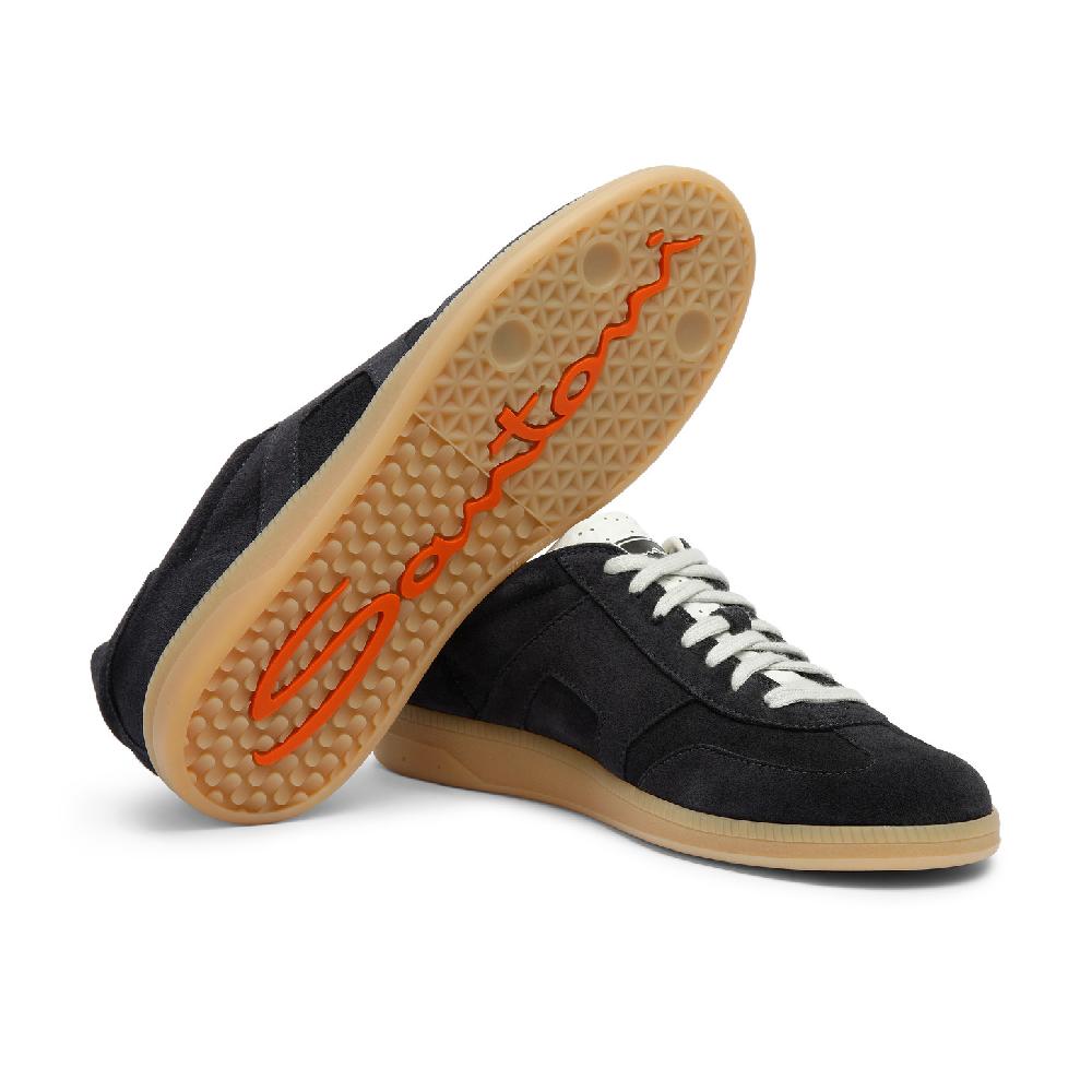 Santoni DBS Oly sneaker da uomo in suede blu Vendita