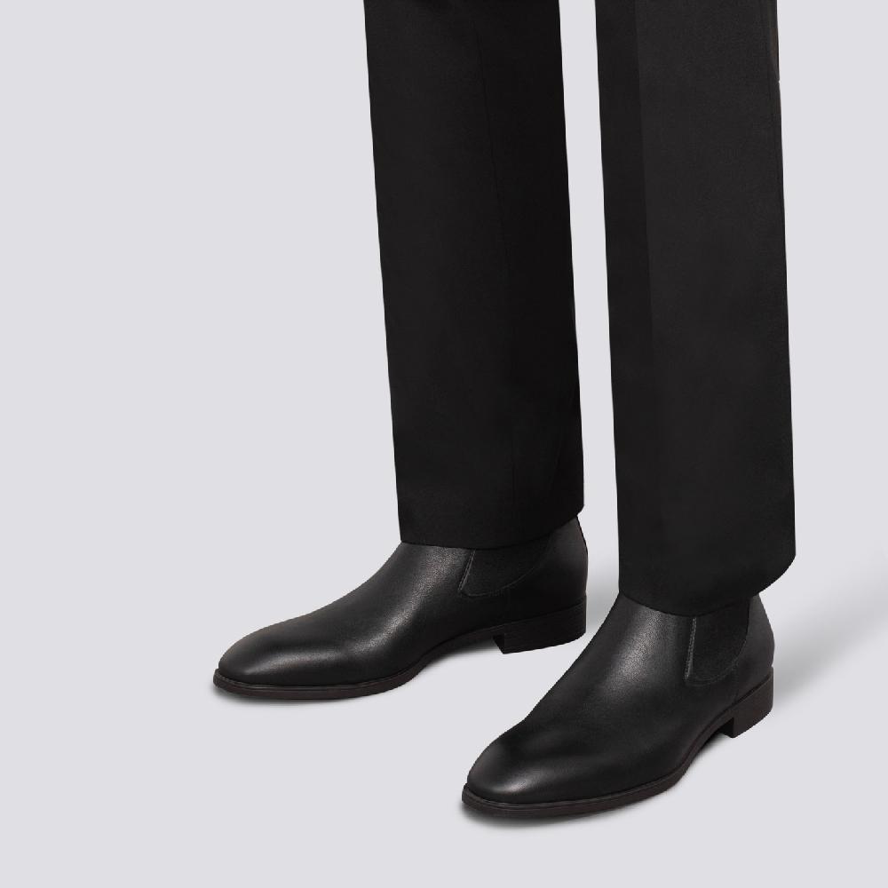 Santoni Stivaletto chelsea da uomo in pelle nera Acquista Ora