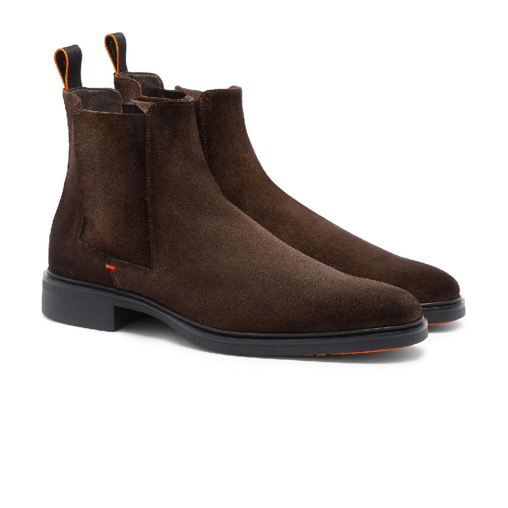 Santoni Stivaletto Easy da uomo in suede testa di moro Shopping Online