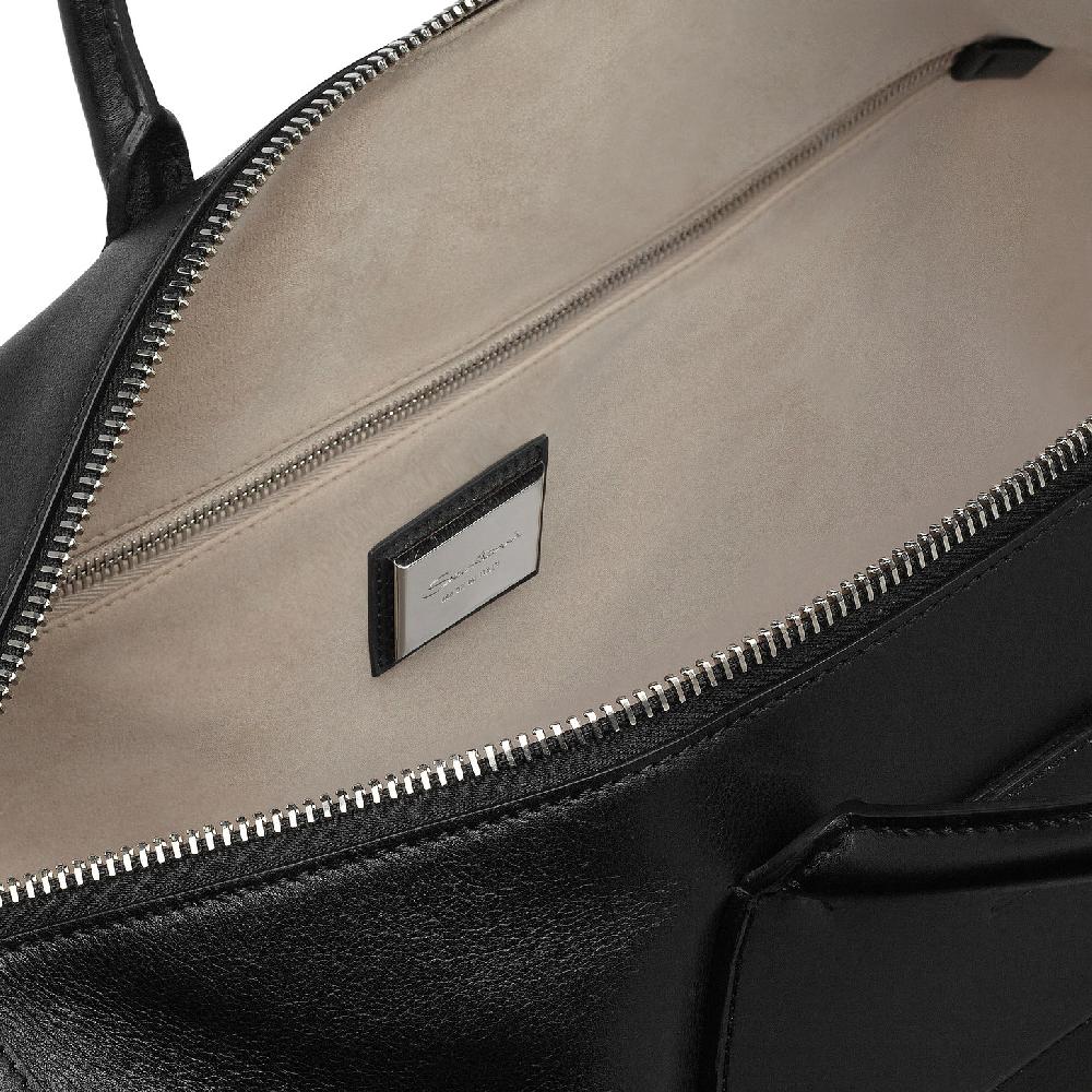Santoni Borsa da viaggio in pelle nera I Più Venduti