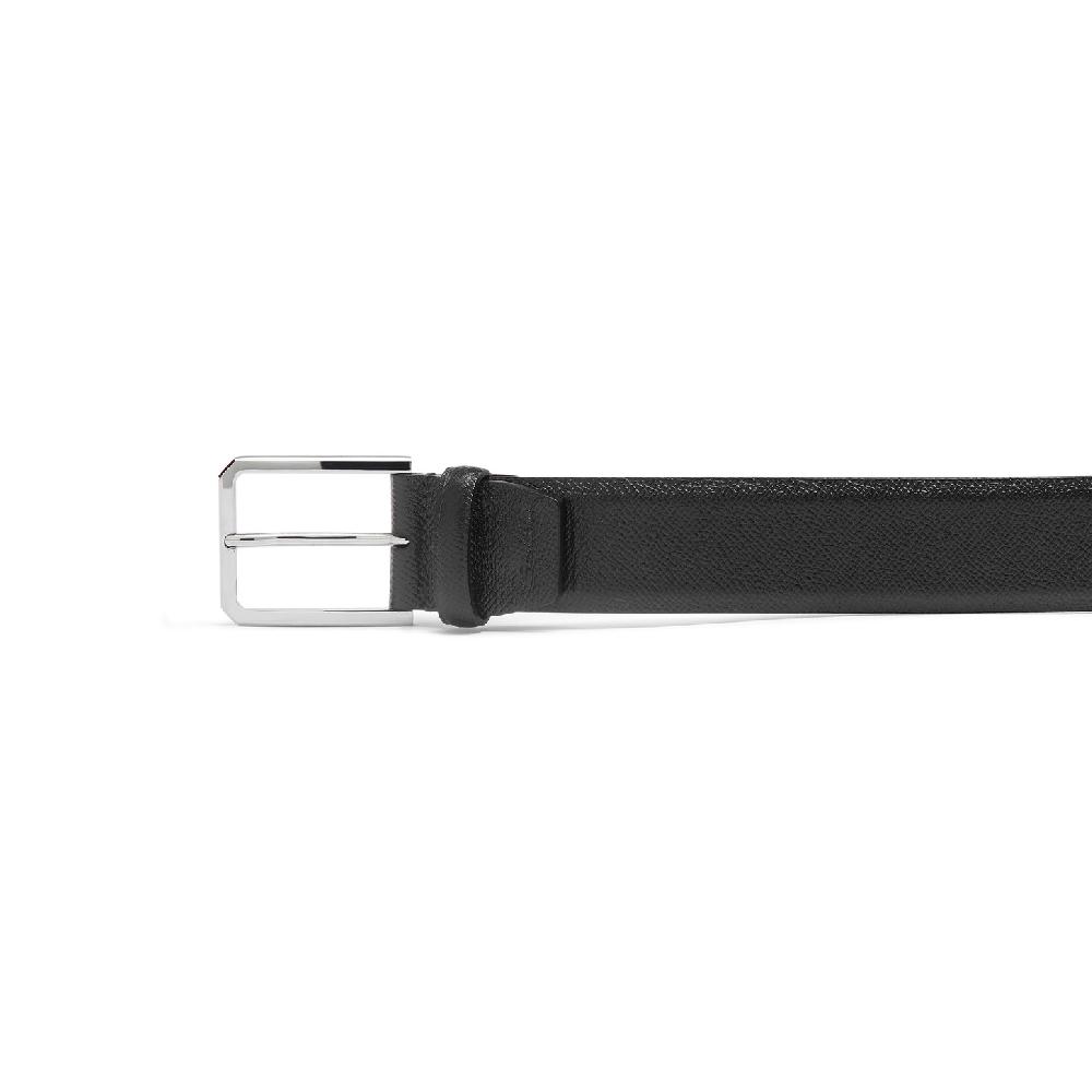 Santoni Cintura regolabile in saffiano nero Offerta