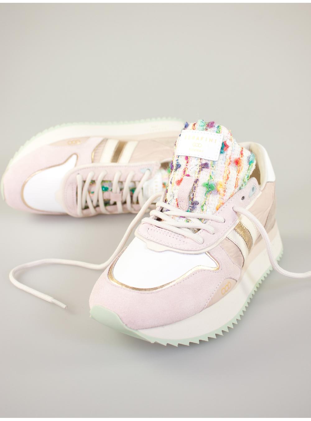 Serafini sneakers donna in pelle pelle laminata scamosciato nylon tessuto Serafini Shop Italy