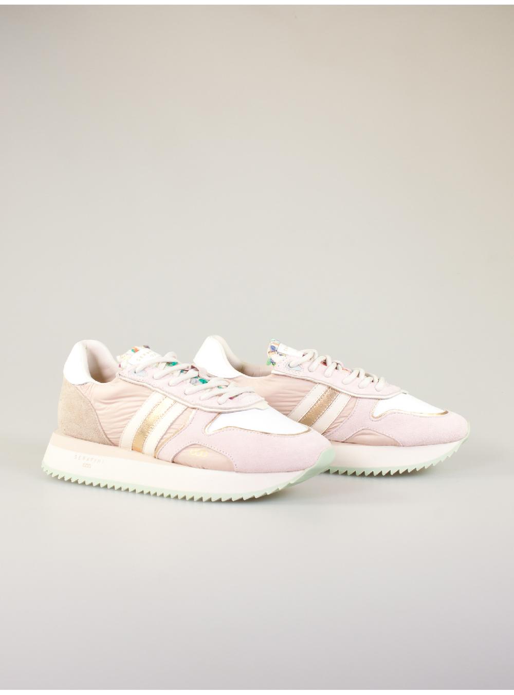 Serafini sneakers donna in pelle pelle laminata scamosciato nylon tessuto Serafini Shop Italy