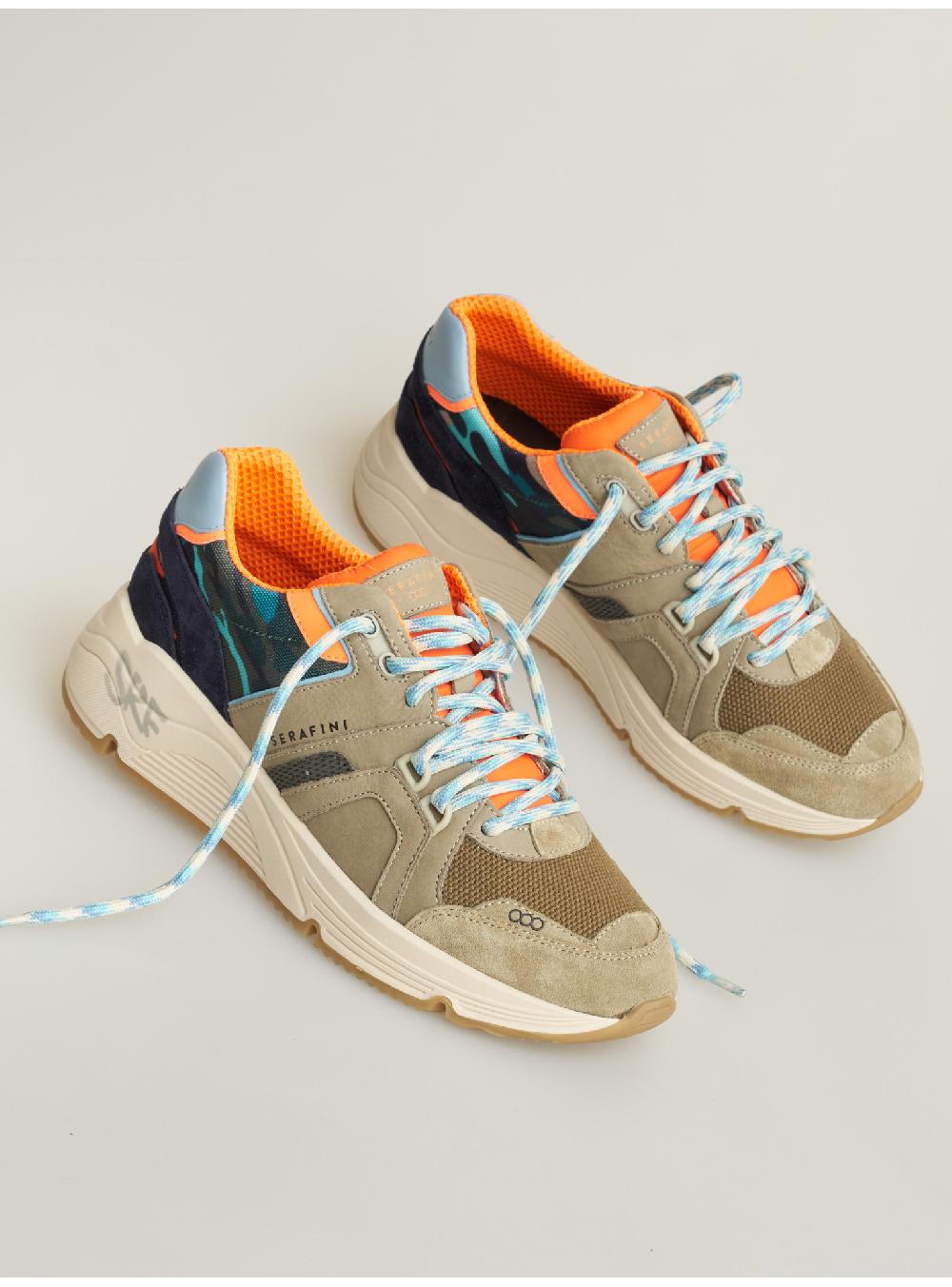 Serafini sneakers uomo in pelle scamosciato tessuto a rete nylon Serafini Shop 2025
