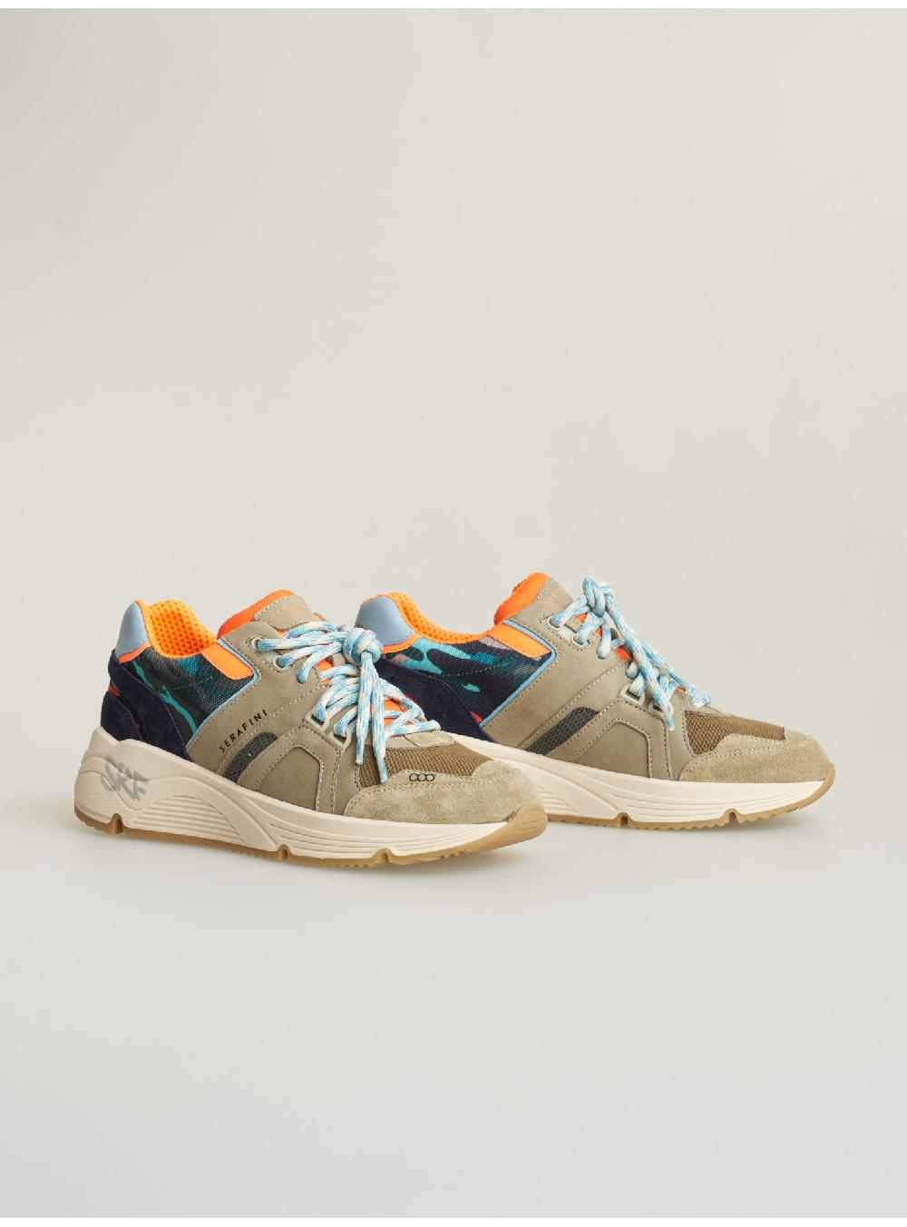 Serafini sneakers uomo in pelle scamosciato tessuto a rete nylon Serafini Shop 2025