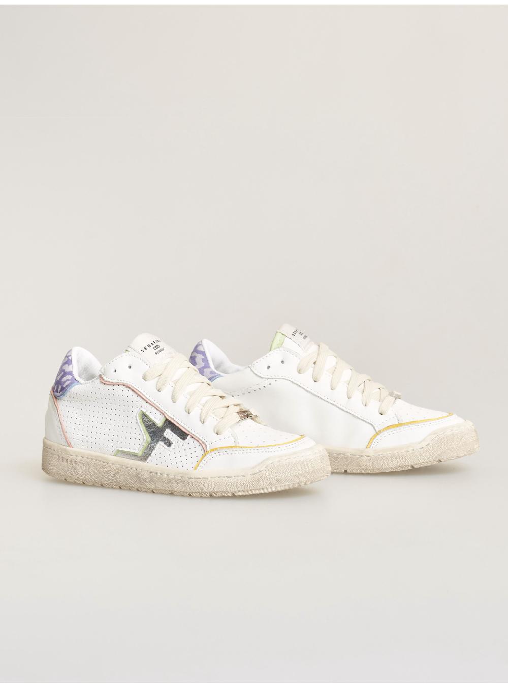 Serafini sneakers donna in pelle pelle laminata pelle perforata Serafini Shop Promozione