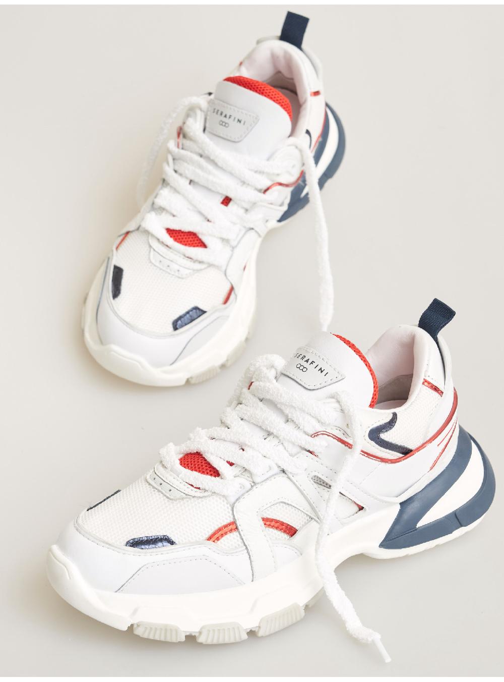 Serafini sneakers donna in pelle pelle laminata tessuto a rete Serafini Shop Spedizione Gratuita