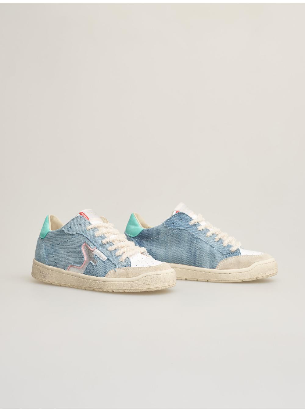 Serafini SAN DIEGO LOW - JEANS WHITE GREEN Serafini Shop Outlet