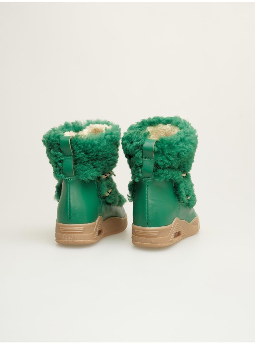 Serafini boots donna in shearling scamosciato Serafini Shop Saldi Di Fabbrica
