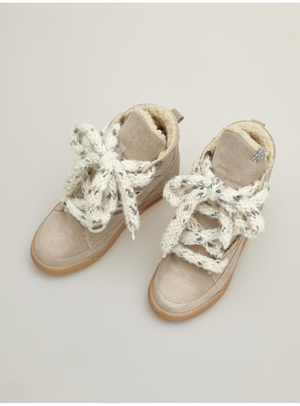 Serafini zeppa interna donna in pelle scamosciato pelle laminata Serafini Shop Nuova