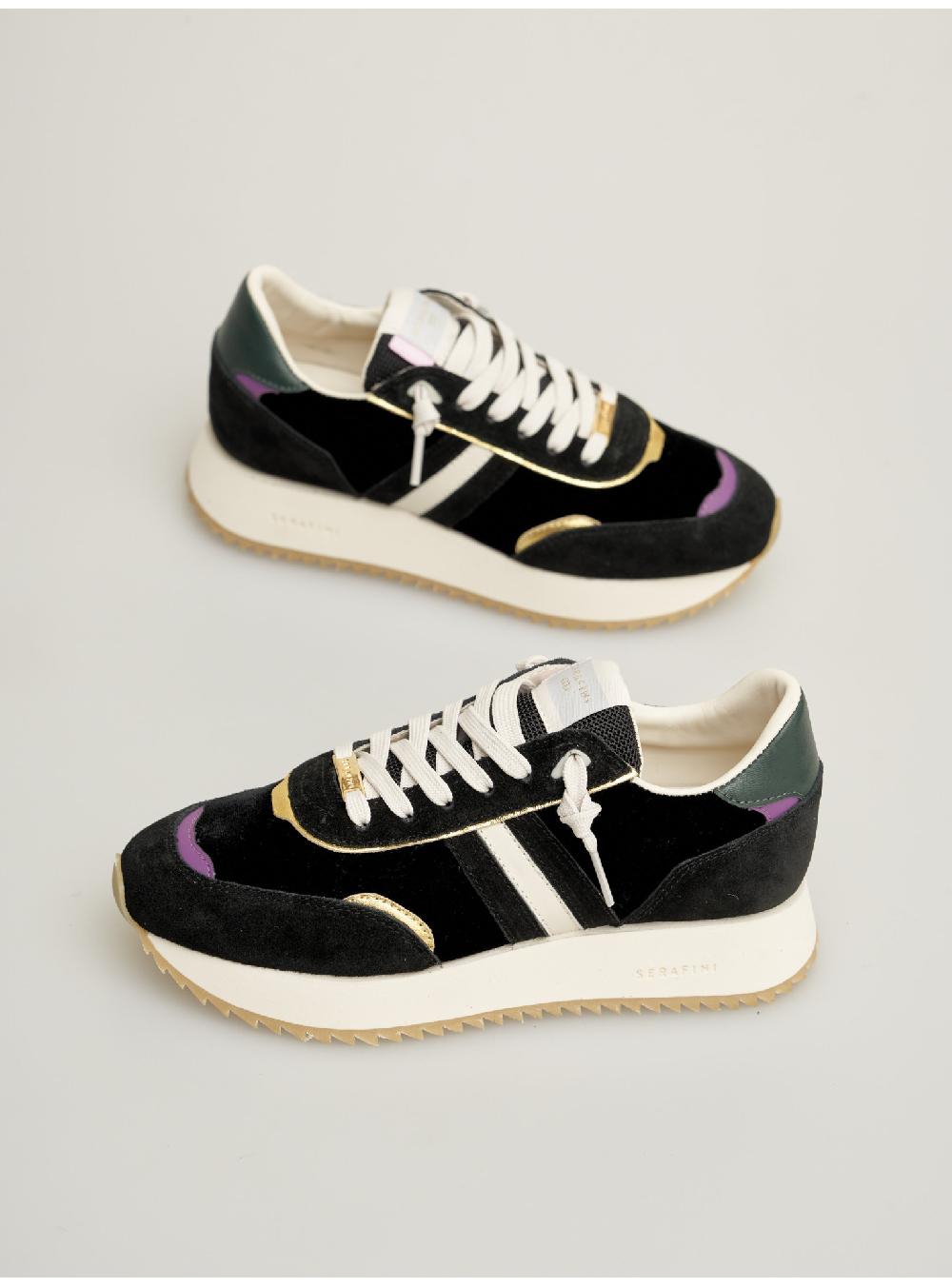 Serafini sneakers donna in velluto scamosciato pelle laminata pelle tessuto Serafini Shop Moda