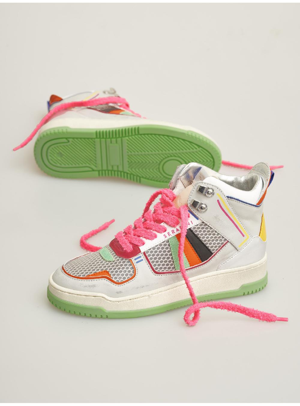 Serafini sneakers donna in pelle pelle laminata scamosciato tessuto a rete Serafini Shop Convenienza