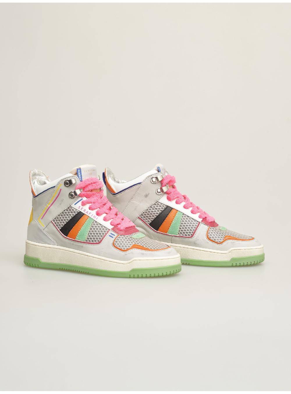 Serafini sneakers donna in pelle pelle laminata scamosciato tessuto a rete Serafini Shop Convenienza
