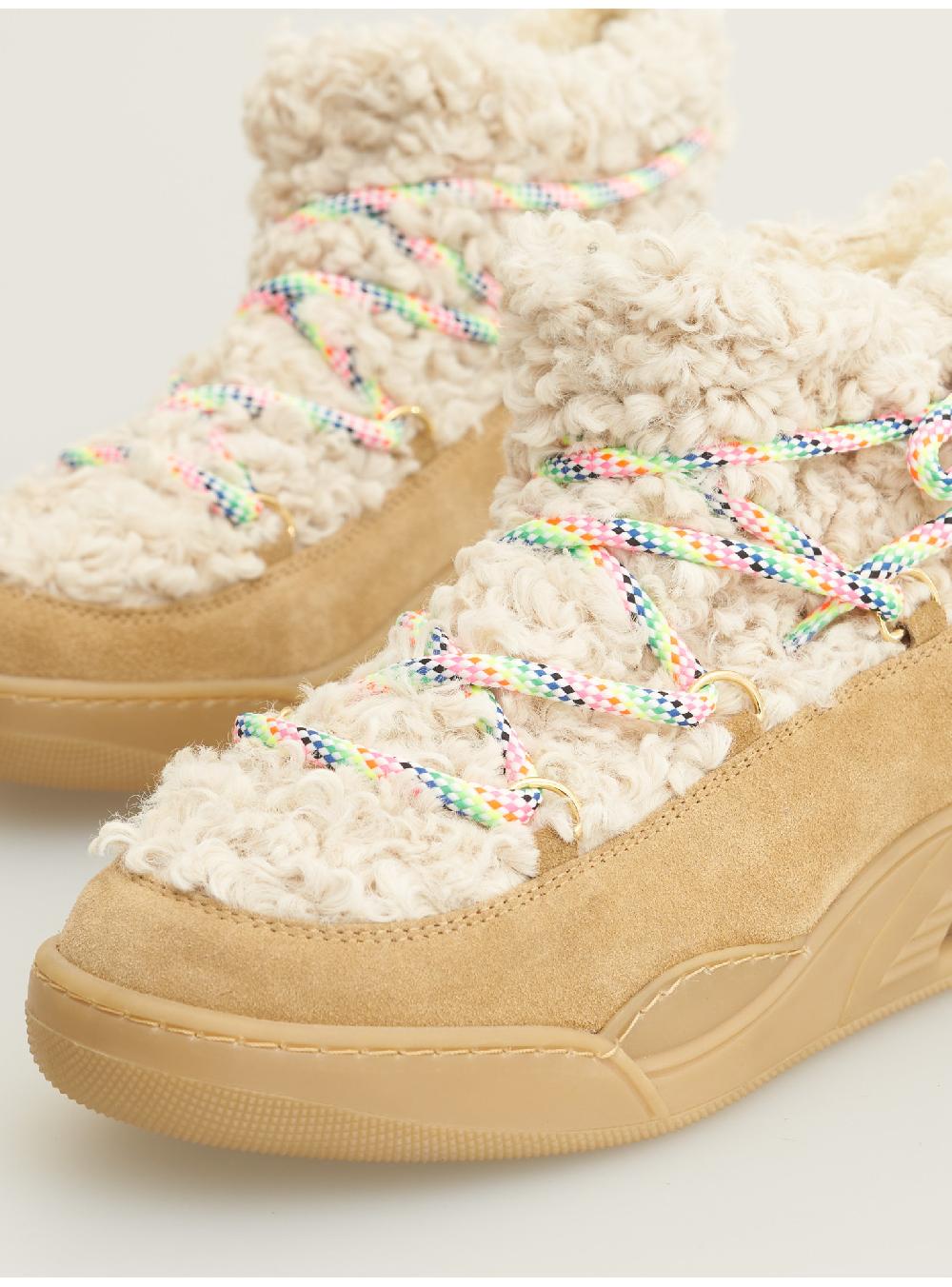 Serafini MOON CUT LOW - ECO-ASTRAKAN BEIGE GRANOLA Serafini Shop I Più Venduti