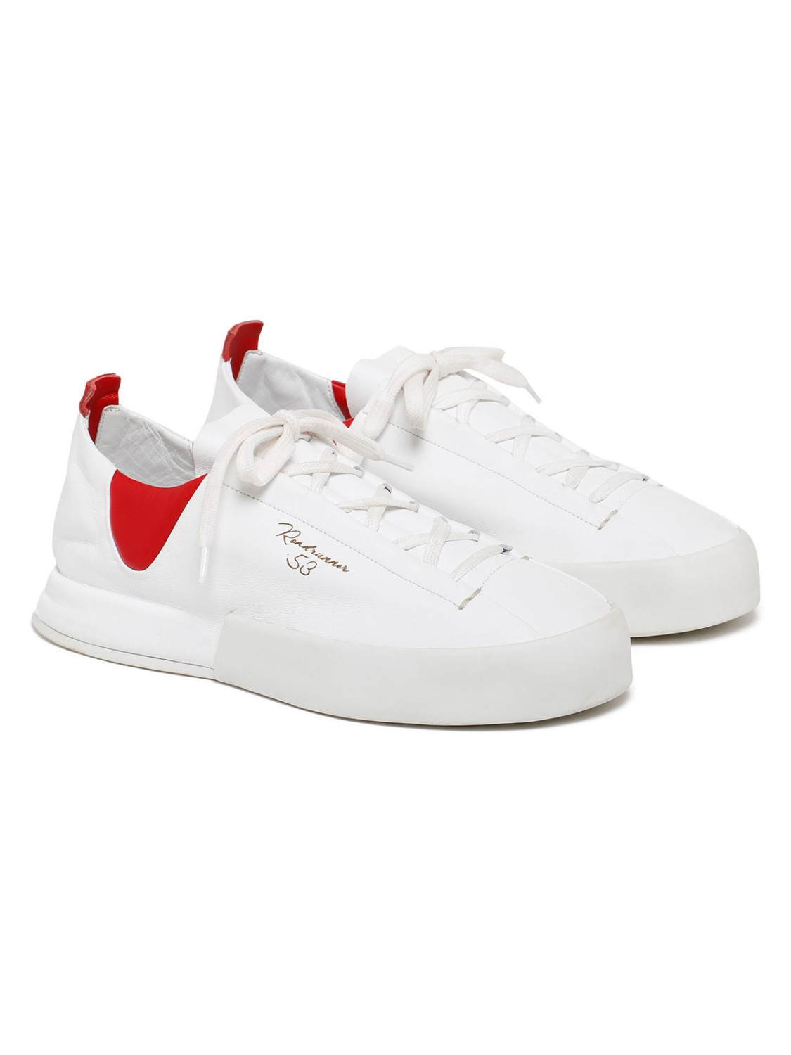 ﻿Silvano Sassetti Sneakers Lavelli bianco e rosso Offerte