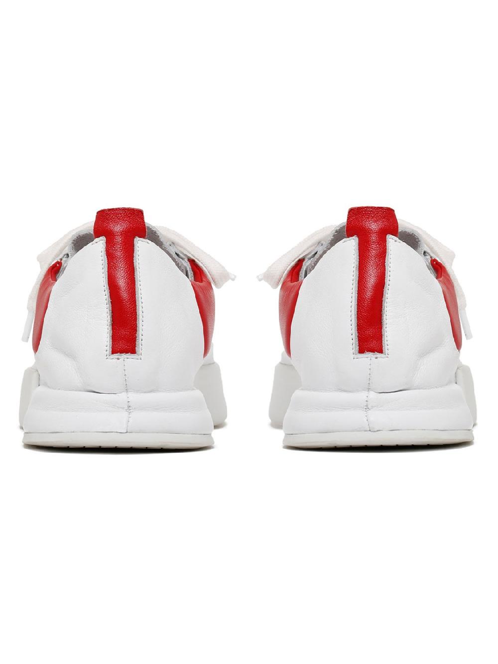 ﻿Silvano Sassetti Sneakers Lavelli bianco e rosso Offerte