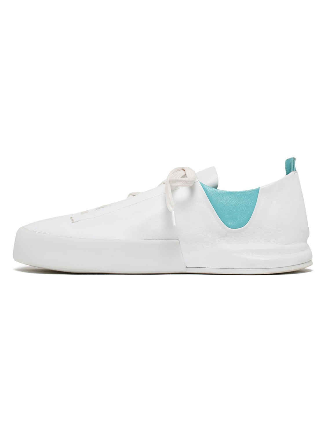 Silvano Sassetti Sneakers Jegher bianche e acquamarina Vendite Flash