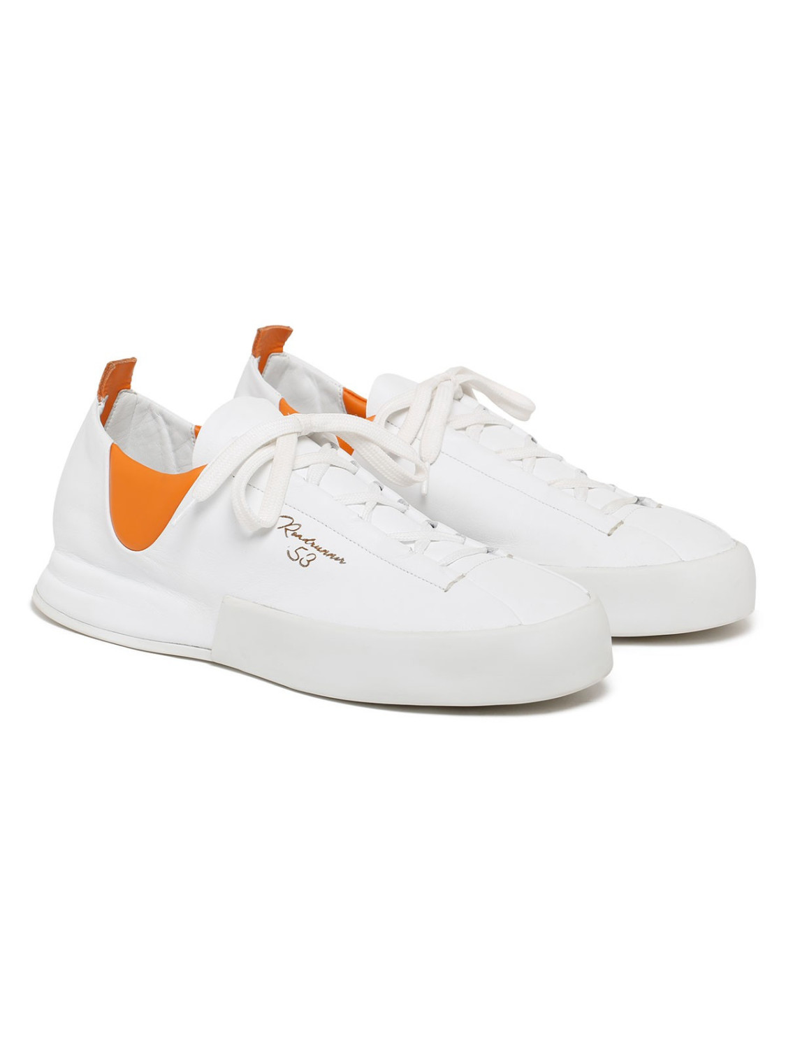 Silvano Sassetti Sneakers Incerti bianco e arancione In Saldo