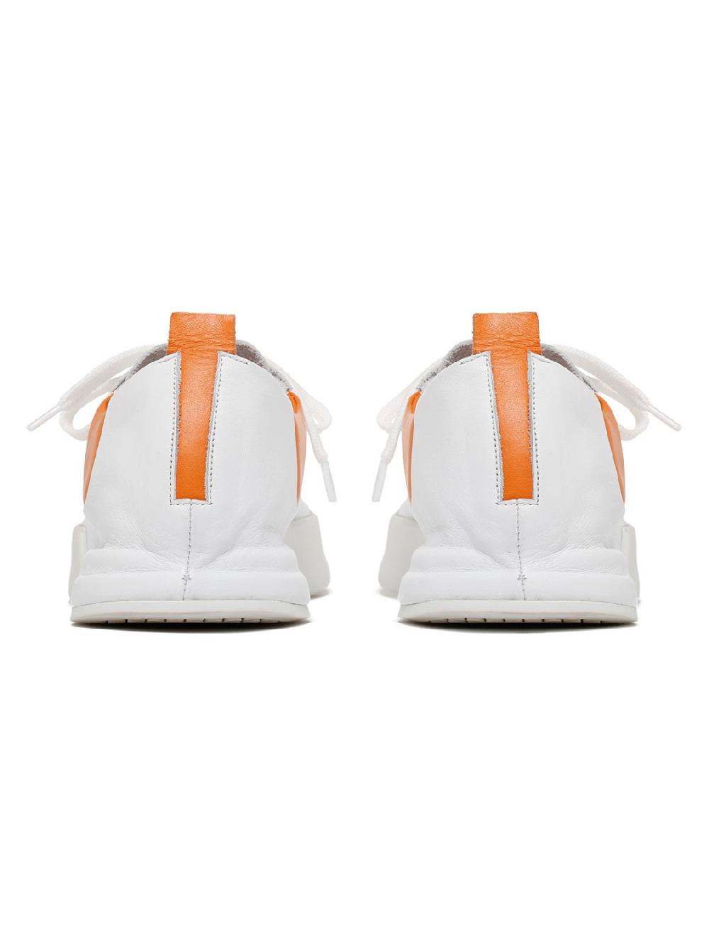 Silvano Sassetti Sneakers Incerti bianco e arancione In Saldo