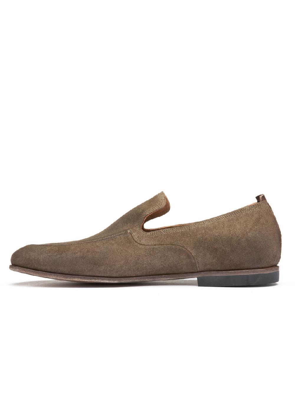 Silvano Sassetti Mocassini in suede color taupe Moda